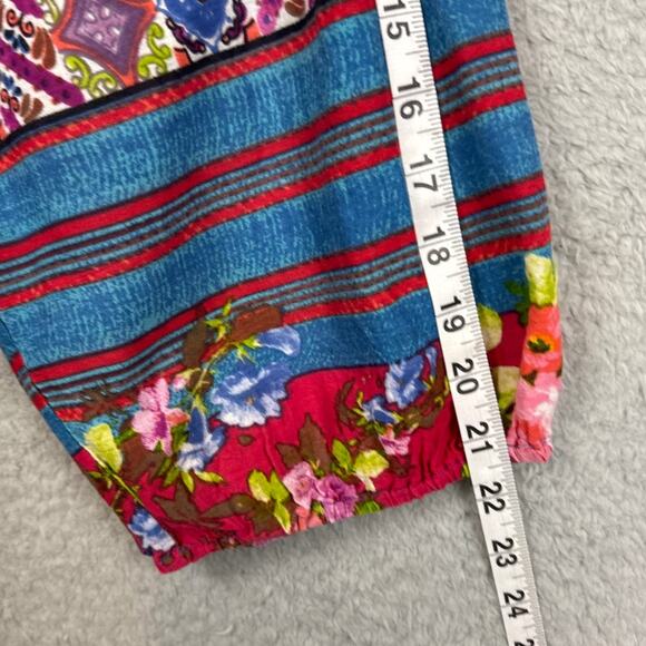 Antica Sartoria Women's Bohemian Beaded Peasant Blouse Multi-Color One Size - Picture 6 of 10